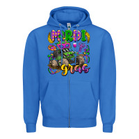 True Royal mardi gras monster truck Zipper Hoodie - LillyAllenDesigns