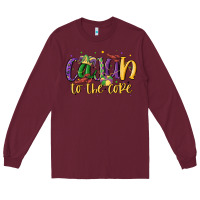 Burgundy cajun to the core Long Sleeve Tee - MaliasSmallBusiness