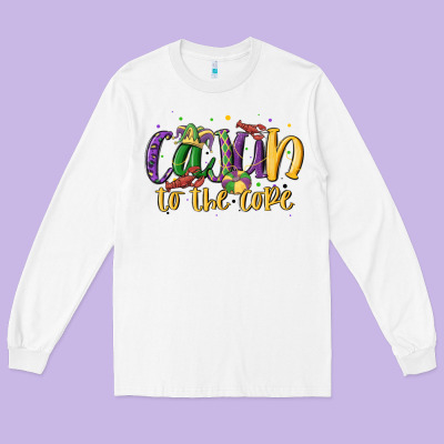 Cajun To The Core Long Sleeve Tee Designed By Maliassmallbusiness