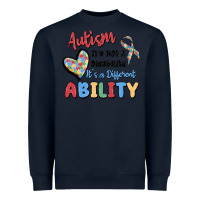 Navy autism it's not a disability it's a different abil Heavyweight Sweatshirt - MaliasSmallBusiness