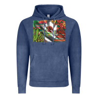 Vintage Denim mexico flag sunflowers roses and cactus with serape aztec and leopard Vintage Hoodie - Artiststas