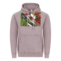 Vintage Zinc mexico flag sunflowers roses and cactus with serape aztec and leopard Vintage Hoodie - Artiststas