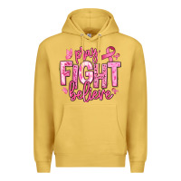 Antique Gold pray fight believe breast cancer Premium Hoodie - texasbilliewilder