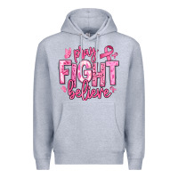 Heather Grey pray fight believe breast cancer Premium Hoodie - texasbilliewilder