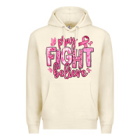 Sandshell pray fight believe breast cancer Premium Hoodie - texasbilliewilder
