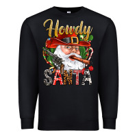 Black Howdy Santa Premium Sweatshirt - NancyCooperArtShop