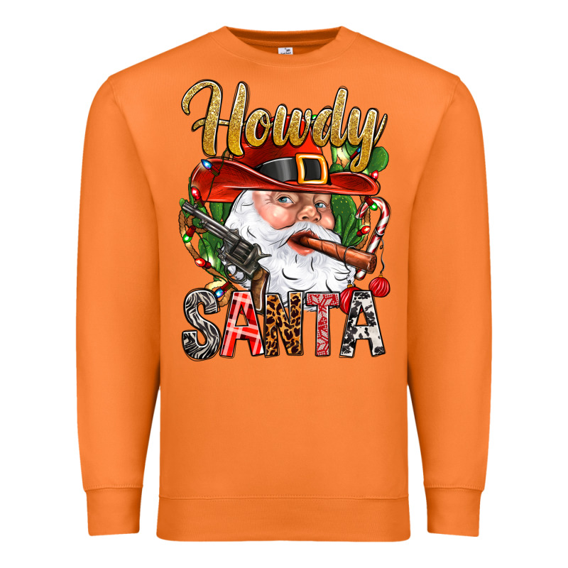 Howdy Santa Premium Sweatshirt by NancyCooperArtShop | Teevron