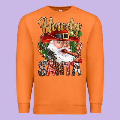 Howdy Santa Premium Sweatshirt Designed By Nancycooperartshop