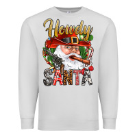 Dove Grey Howdy Santa Premium Sweatshirt - NancyCooperArtShop