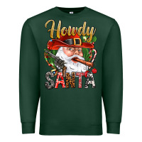 Sports Green Howdy Santa Premium Sweatshirt - NancyCooperArtShop