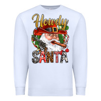 White Howdy Santa Premium Sweatshirt - NancyCooperArtShop