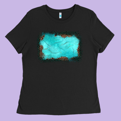 Gemstone Leopard Background Ladies Tee Designed By Jahusdesignshop