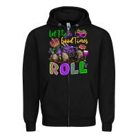 Let The Good Times Roll With Mardi Gras Monster Tr Zipper Hoodie | Teevron
