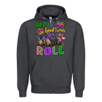 Smoke let the good times roll with mardi gras monster tr Zipper Hoodie - LillyAllenDesigns