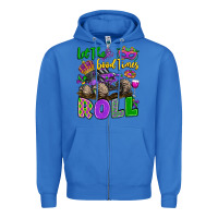 True Royal let the good times roll with mardi gras monster tr Zipper Hoodie - LillyAllenDesigns