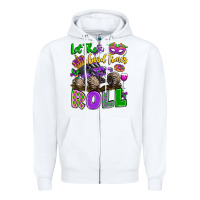 White let the good times roll with mardi gras monster tr Zipper Hoodie - LillyAllenDesigns