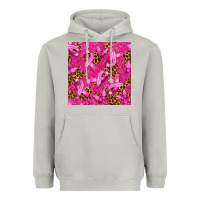 Moon Dust breast cancer with ribbon and butterfly seamless p Heavyweight Hoodie - texasbilliewilder