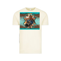 Vintage Arctic western rodeo bullfighter Aztec leopard turquoise Vintage Tee - BarkalooDesign