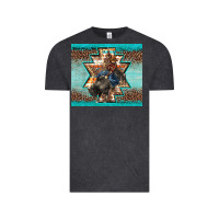 Vintage Black western rodeo bullfighter Aztec leopard turquoise Vintage Tee - BarkalooDesign