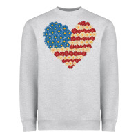 American Heart Flag Heavyweight Sweatshirt | Teevron
