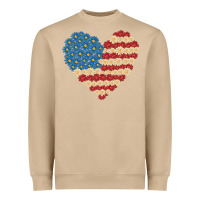 Mushroom american heart flag Heavyweight Sweatshirt - MaliasSmallBusiness