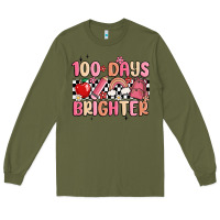 Army Green 100 days brighter Long Sleeve Tee - MaliasSmallBusiness