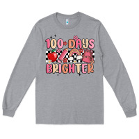 Heather Grey 100 days brighter Long Sleeve Tee - MaliasSmallBusiness