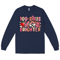 Navy 100 days brighter Long Sleeve Tee - MaliasSmallBusiness