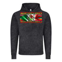 Mexico Flag Serape Roses Leopard And Glitter Licanse Plate Vintage Hoodie | Teevron