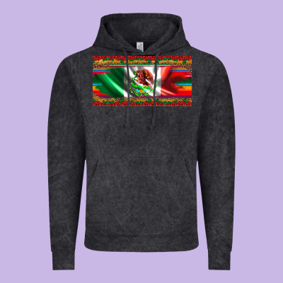 Mexico Flag Serape Roses Leopard And Glitter Licanse Plate Vintage Hoodie Designed By Artiststas