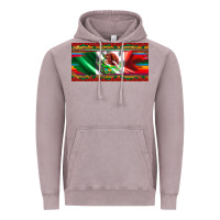 Vintage Zinc mexico flag serape roses leopard and glitter licanse plate Vintage Hoodie - Artiststas