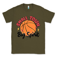 Army Green small town big spirit Classic Tee - MaliasSmallBusiness