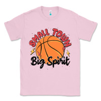 Bubblegum Pink small town big spirit Classic Tee - MaliasSmallBusiness