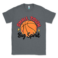 Charcoal Heather small town big spirit Classic Tee - MaliasSmallBusiness