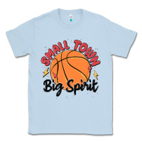 Dusty Blue small town big spirit Classic Tee - MaliasSmallBusiness