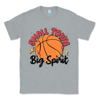 Heather Grey small town big spirit Classic Tee - MaliasSmallBusiness