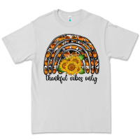 Dove Grey Thankful Vibes Only Premium Tee - CowhideDigitalArt