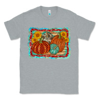 Heather Grey pumpkin sunflower Classic Tee - AdoDesignShop