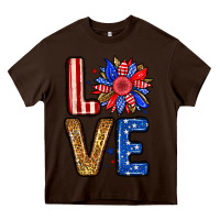 Chocolate Brown Love sunflower Heavy Core Tee - Neo Western