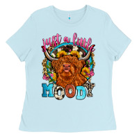 Baby Blue just a little moody Ladies Tee - Zillion Design Studio