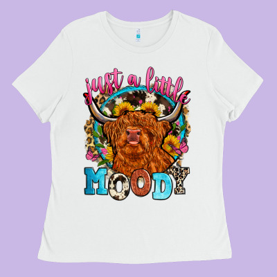 Just A Little Moody Ladies Tee Designed By Zillion Design Studio