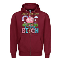Burgundy your anxiety is a lying bitch Zipper Hoodie - LillyAllenDesigns
