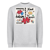 Heather Grey autism Heavyweight Sweatshirt - MaliasSmallBusiness