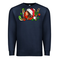 Navy Joy with woman Premium Sweatshirt - NancyCooperArtShop