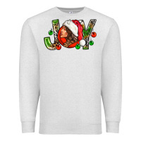 Oatmeal Heather Joy with woman Premium Sweatshirt - NancyCooperArtShop