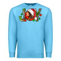 Ocean Blue Joy with woman Premium Sweatshirt - NancyCooperArtShop