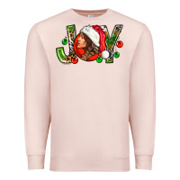 Pale Pink Joy with woman Premium Sweatshirt - NancyCooperArtShop