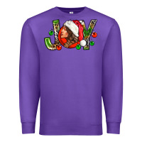 Purple Joy with woman Premium Sweatshirt - NancyCooperArtShop