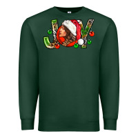 Sports Green Joy with woman Premium Sweatshirt - NancyCooperArtShop