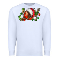 White Joy with woman Premium Sweatshirt - NancyCooperArtShop